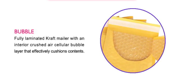 Biodegradable Tamper Evident Self Sealing Kraft Bubble Mailer