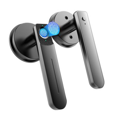 Fechadura de porta sem chave inteligente com alça, fechadura de porta biométrica, fechadura de porta de impressão digital, fechadura de porta inteligente de 100 impressões digitais