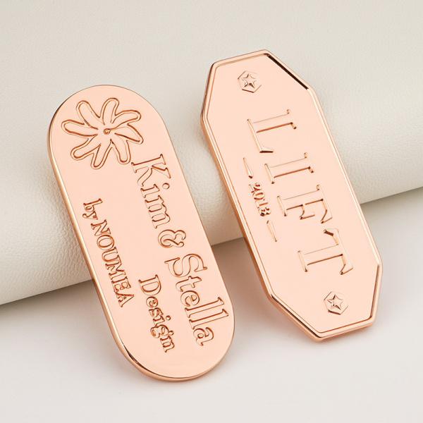 Handbag Metal Plate with Silver Tag Label and Prevent Fade Surface Customization