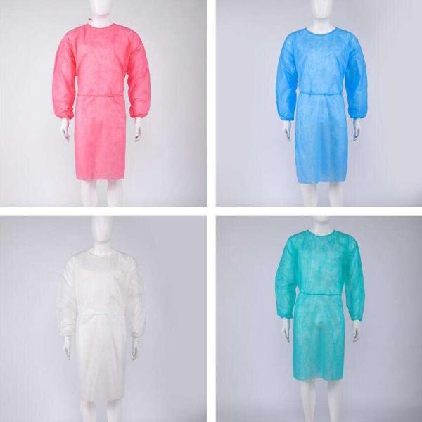 Hospital Doctor AAMI Level 2 Yellow PP SMS Patient Disposable Isolation Gowns Fluid Resistant, Dental, Medical