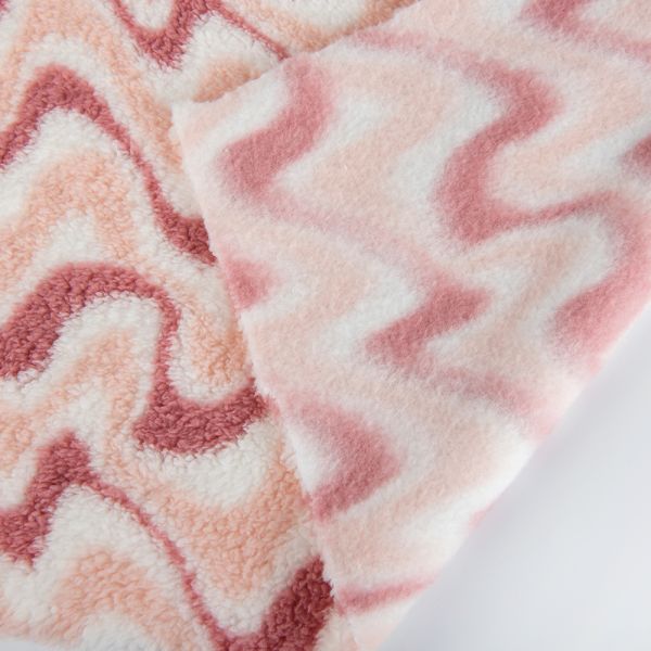 Tissu en polyester 100% doux Jacquard Sherpa en laine pour vêtements d'hiver