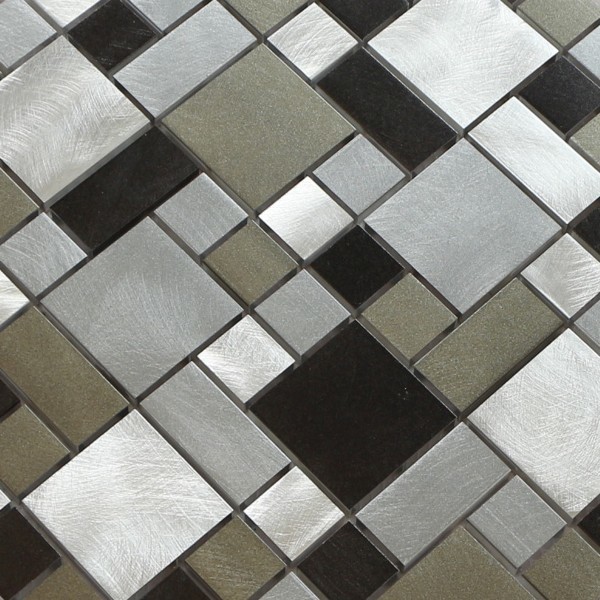 300x300mm mosaic tile mania,aluminum mosaic wall tile,black color