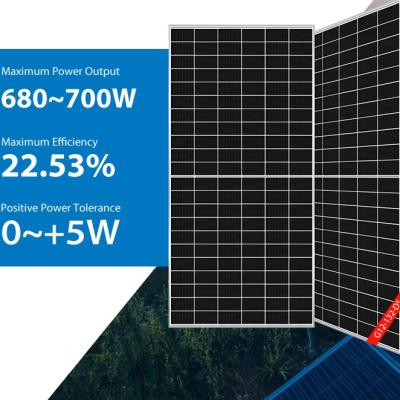 painéis solares bifaciais das pilhas dos painéis solares 685W 695W 700W 132 de 680W Huasun no telhado