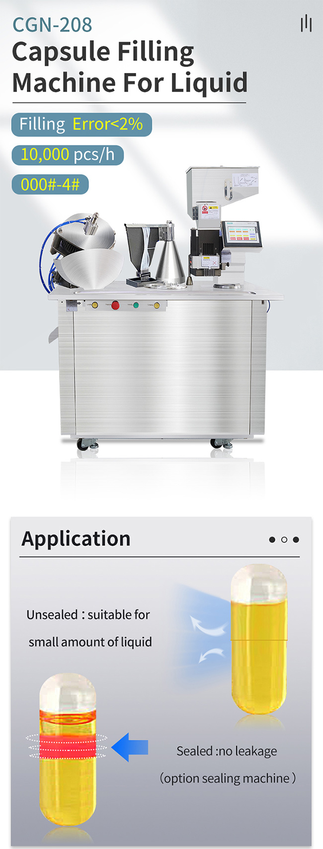 Машина завалки заполнителя капсулы фармацевтическая автоматическая для жидкостного масла