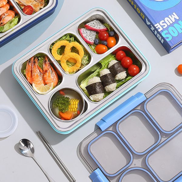 Leak Proof Metal Lunchbox Sustainable Food Container 1400ml 50ml Capacity