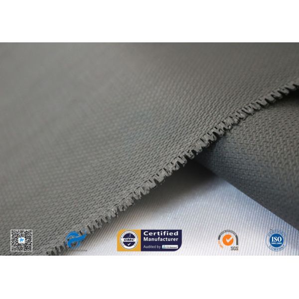 510g E-Glass Black Silicone Coated Fiberglass Fabric Insulation Fireproof  Cloth
