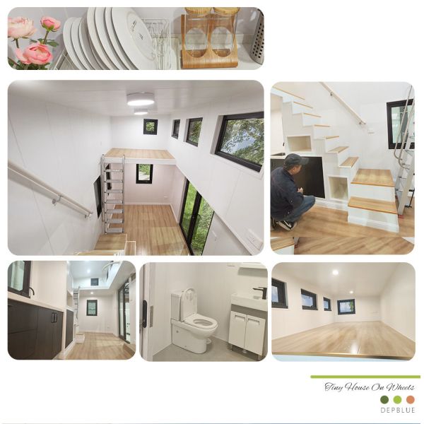 Prefab Modular Home Luxury Prefabricated Mobile Tiny House On Wheels A Good Option For Caravan/RV Park