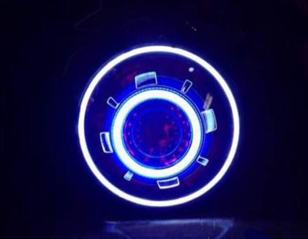 Jeep Wrangler HeadLights LED 7 HeadLamp Head Lights 7 COB angel eye headlight round hid halo head light for JK