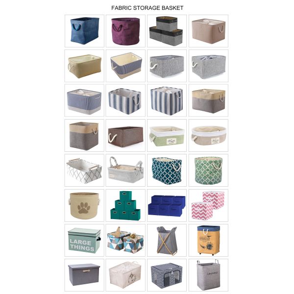 Customized Logo Acceptable Fabric Storage Basket for Clothes Storage and Organization