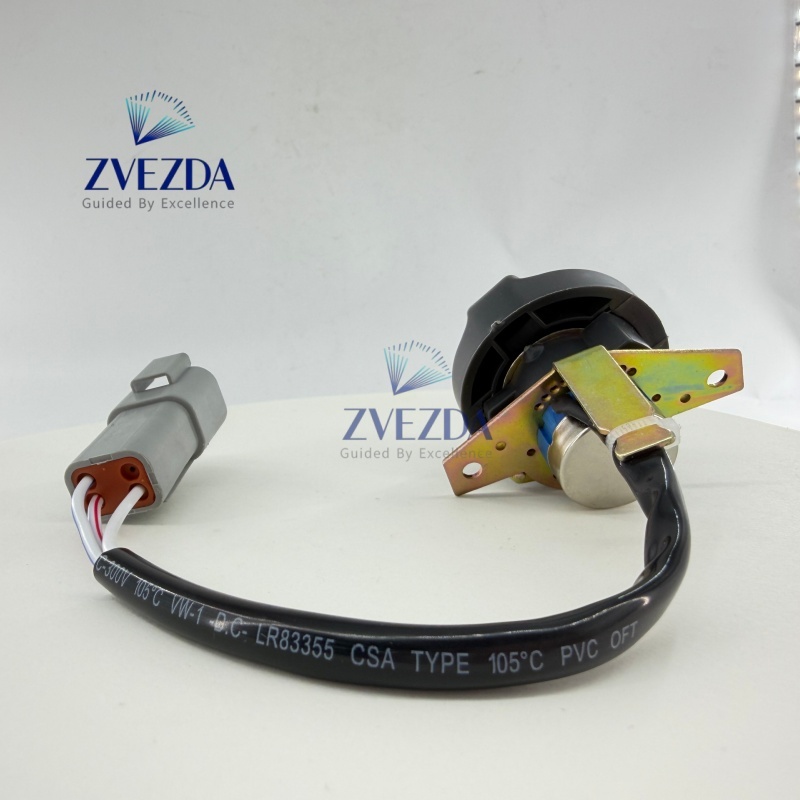 ZVEZDA Excavator Throttle Knob Potentiometer 3Pin Yellow Red Waterproof Connector Fit Sany SY55 SY60 SY75 SY135 
