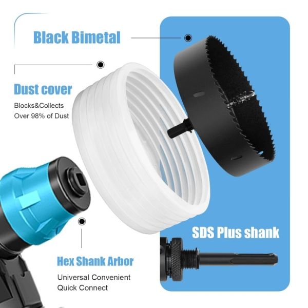 105mm (4-1/8″) M42 Cobalt Bi-Metal Hole Saw – Large Duct Openings, Tank Ports & Electrical Enclosures