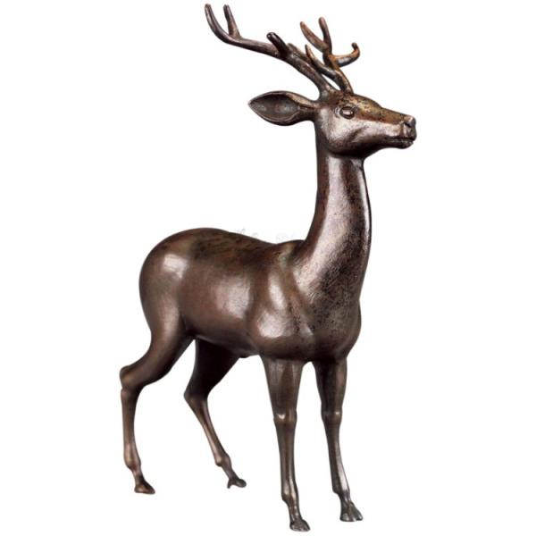 Park Bronze Deer Statue Decorative Metal Sculpture Large Bronze Stag For Garden