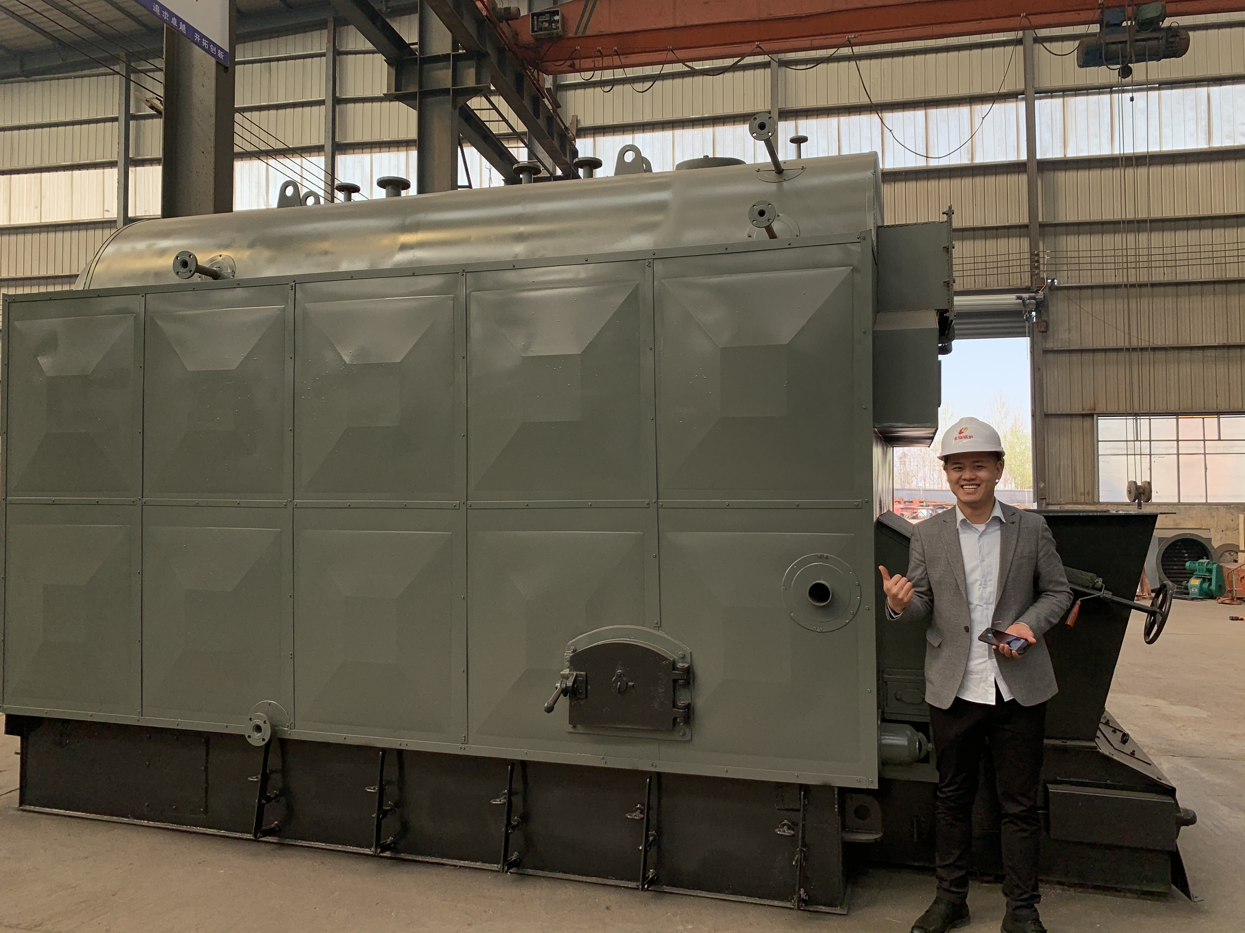 TAIGUO Горизонтальный паровой котел на биомассе PLC Интеллектуальное управление Котел с цепной решеткой