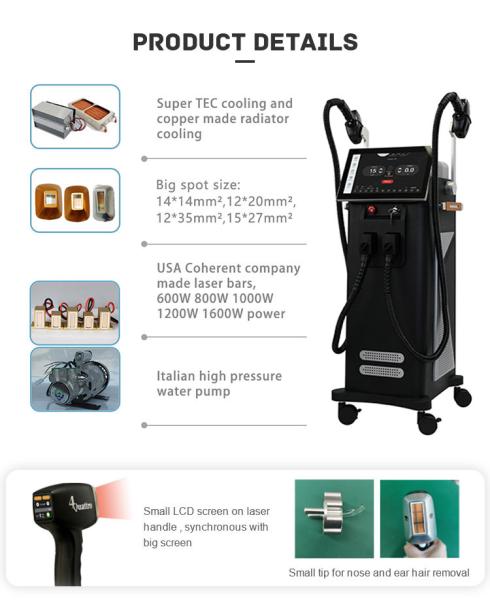 808nm 810nm 2 In 1 Diode Laser Hair Removal Machine Salon MDSAP Approved