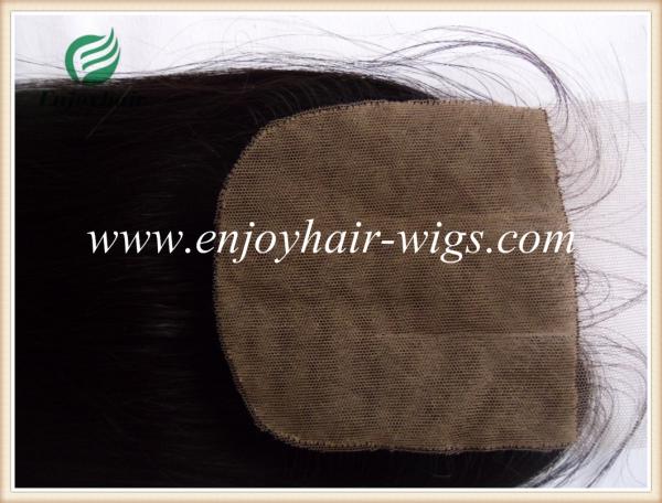 Silk top closure 4''x4'' malaysian virgin hair natural color straight 10''-24''three part