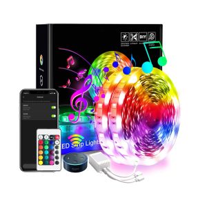 Alexa and Google Assistant Full color smart light strip Segmented Color Control
