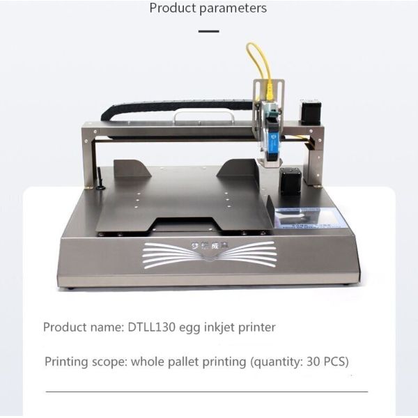 English Languages Smart Automatic Egg Inkjet Printer for Logo Bar Code and Expiry Date
