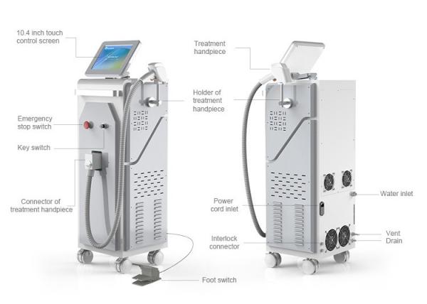 MDRCE Laser Body Hair Removal Machine 10Bars / IPL Beauty Equipment 12*10mm Spot