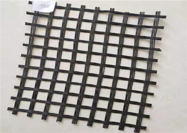 100kn 1-6m Soil Stabilization Glass Fiber Geogrid Reinforcement To Prevent Road Cracks