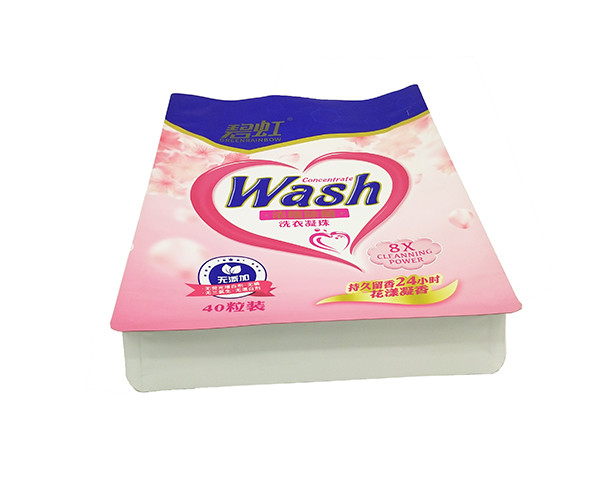ISO Puncture Proof Washing Powder Packaging Pouch Square Bottom Plastic Bags
