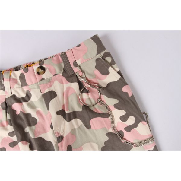 Elastic Waist Womens Camo Jogger Pants 98% Cotton 2% Spandex