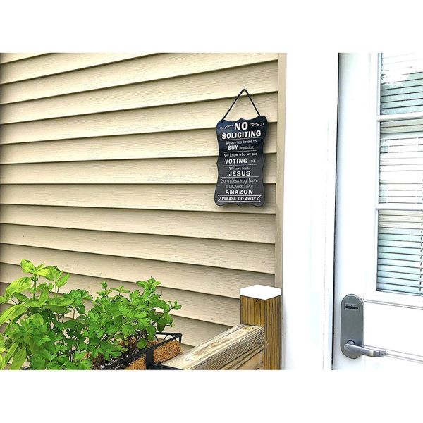 Waterproof Custom Reflective Sign Aluminum No Soliciting For Home Business