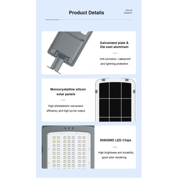 Road Lighting Intergrated All in Two LED Solar Powered Street Light Outdoor Ip65 Waterproof