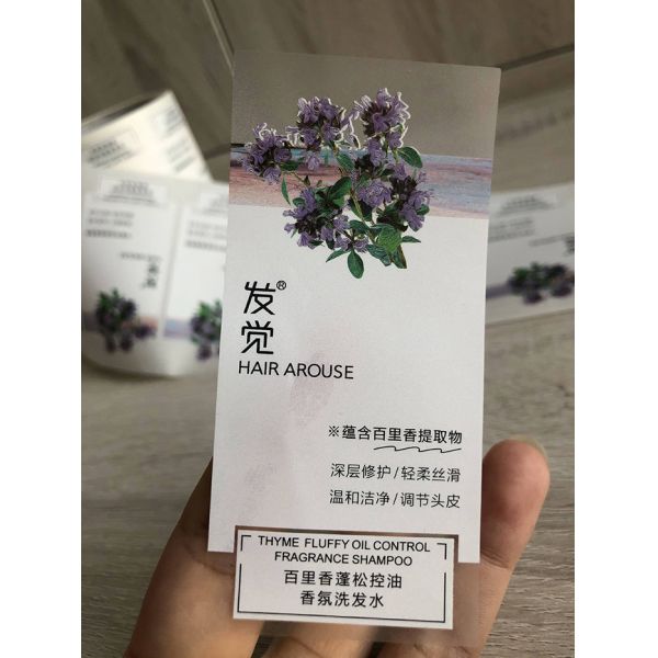 Full color printed waterproof clear vinyl shampoo bottle packaging sticky labels