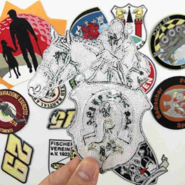 PMS Colors 100 Embroidered Sports Team Patches Sew On Backing