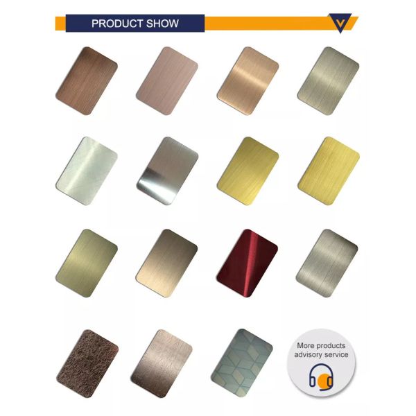 Inoxidable PVD Brushed Stainless Steel Sheet Rustproof Hot Rolled