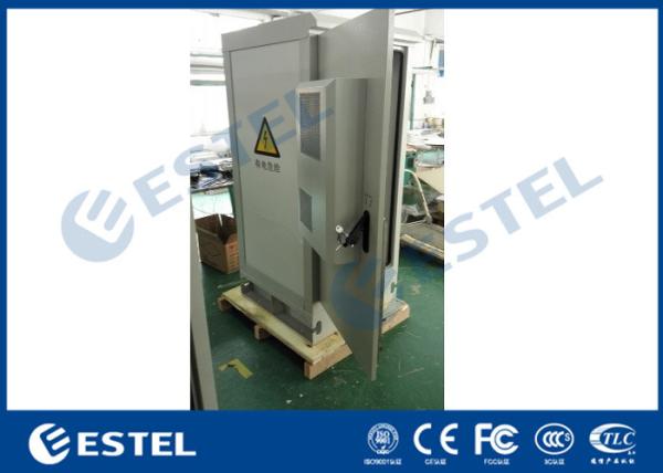 One Bay 19 Outdoor Telecom Equipment Cabinet Galvanized Steel With Heat Exchanger