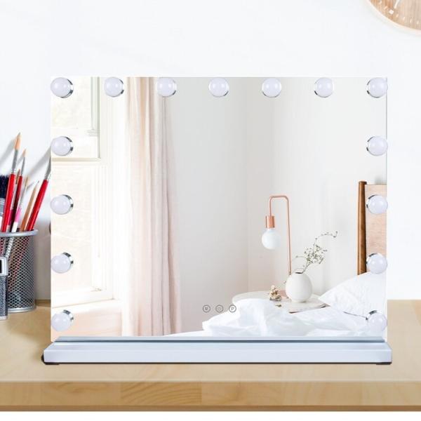 Personal Beauty Makeup Mirror with Dimmable Smart Music and Hollywood Vanity Lights