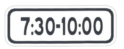 Hot Sale Transportation Facilities Time Auxiliary Sign Rectangle Safety Signs Plate