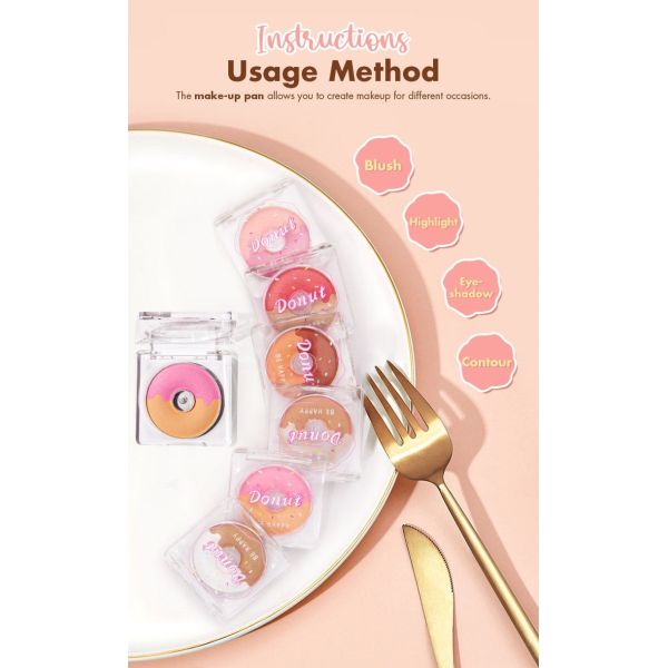 Exquisite Donut Eyeshadow Palette 4.2g Matte Powder Eyeshadow BSCI Certified