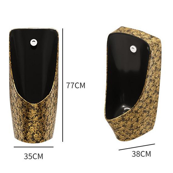 Топить силы тяжести писсуара туалета керамических золотых гальванизируя людей