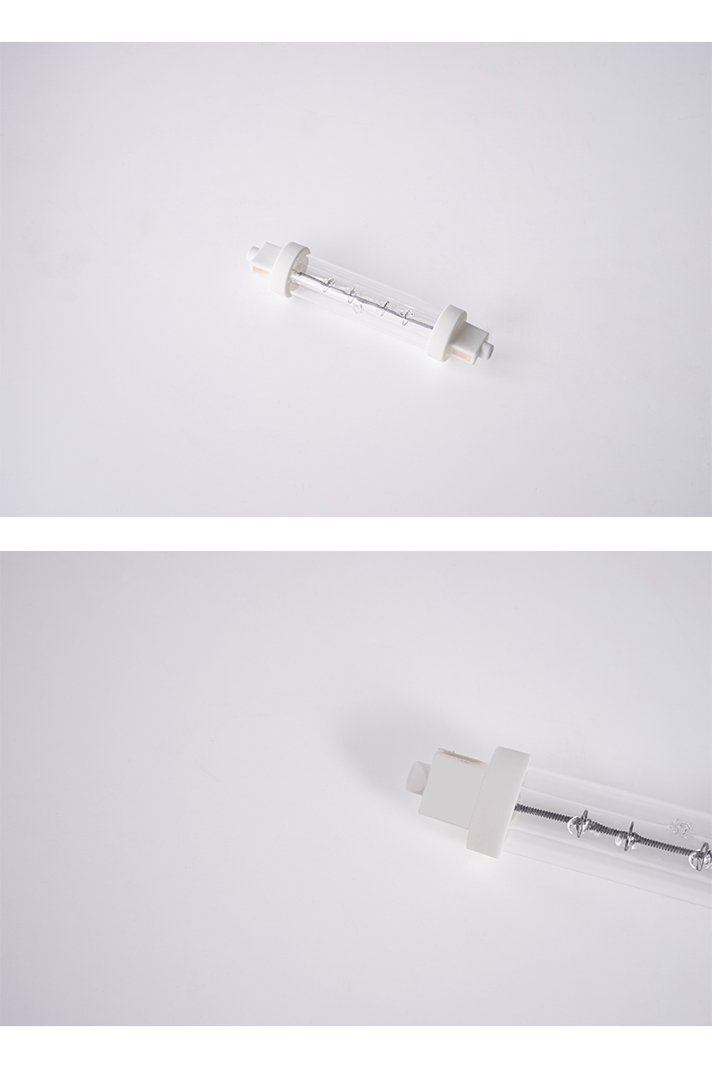 Single Tube Halogen Infrared Heater Lamp with 5000h Lifetime, 1-2μm Wavelength, and 55-575V Voltage for Commercial Catering