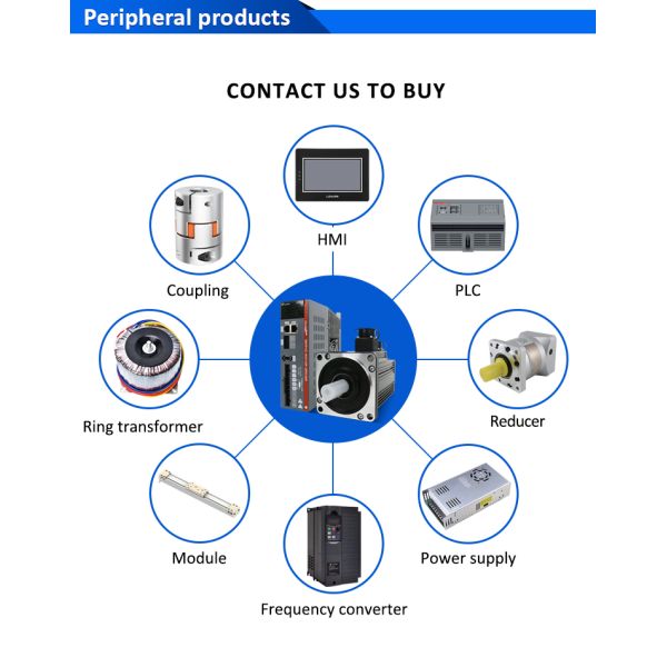 Lichuan AC Servo Motor Drivers Kit LC30E Series 4.0N.m 1.2KW 220V 5.0/6.0A 3000RPM IP65