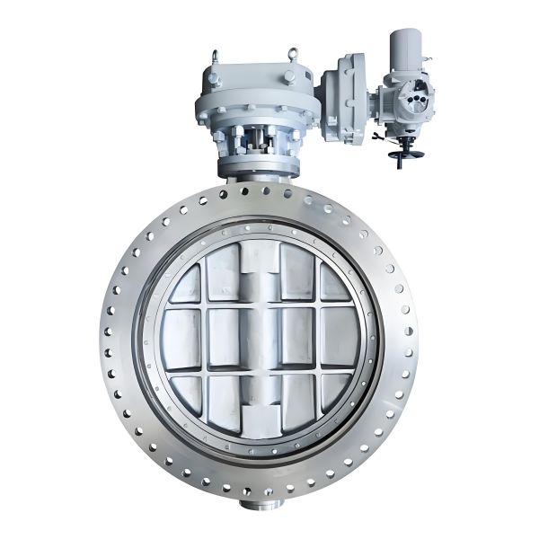 2in-48in Large Caliber WCB SS304/316 Flange Hard Seal Double Flange Double Offset Butterfly Valve with Gearbox  Standard