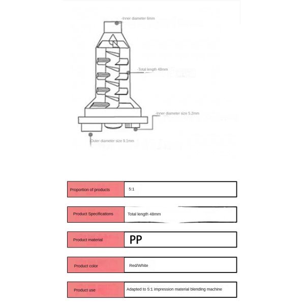 MLG-12 Dental Intra Oral Impression Mixing Tip