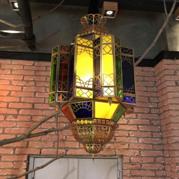 Arab Style Moslem Led Metal Glass Lighting Vintage Decor Pendant Light(WH-DC-45)