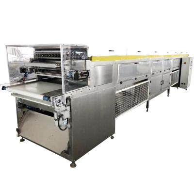 Pocky Biscuit Chocolate Coating Machine 1300kg/h With Nuts Decoration Air Cooling
