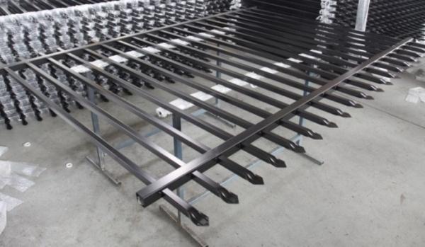 Customized Black Zinc Steel Metal Garrison Fence Panels Maintenance Free