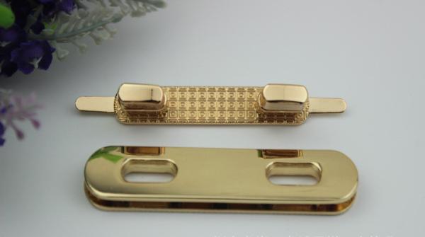 Classic design light gold purse double twist turn metal locks