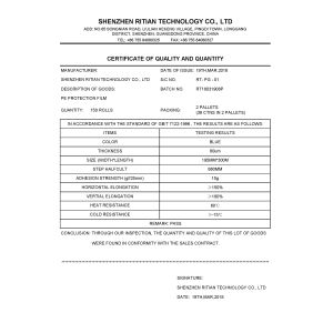 Shenzhen Ritian Technology Co., Ltd. Сертификации