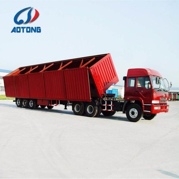 Aotong 5 1 cilindros 9.00-22.5 Remolque semirremolque para transporte e descarregamento de areia de rocha