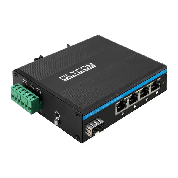 4ポート太陽光発電のPoEスイッチIM-FP144BGE 100/1000M ファイバー120W 双DC12V/DC24V/DC48V入力
