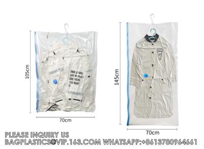 Good Quality Hanging Vacuum Storage Bag 75% Space Saver Vacuum Compression Clothing Finishing Bag