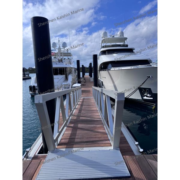 Customizable UV and Saltwater Resistant Floating Dock Pontoon with Easy Assembly for Marinas and Boat Mooring