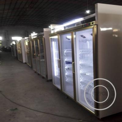 OP-A409 Factory Price OEM ODM Supermarket Glass Door Fridge with LED Light