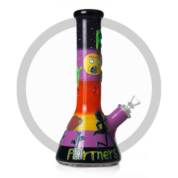 7MM Glass Smoking Pipes Colorful Rick And Morty On Glass Water Bongs